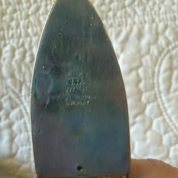 Al Beres USA Wage Sterling Silver Overlay Buckle & Leather Brown Belt - Picture 3 of 6